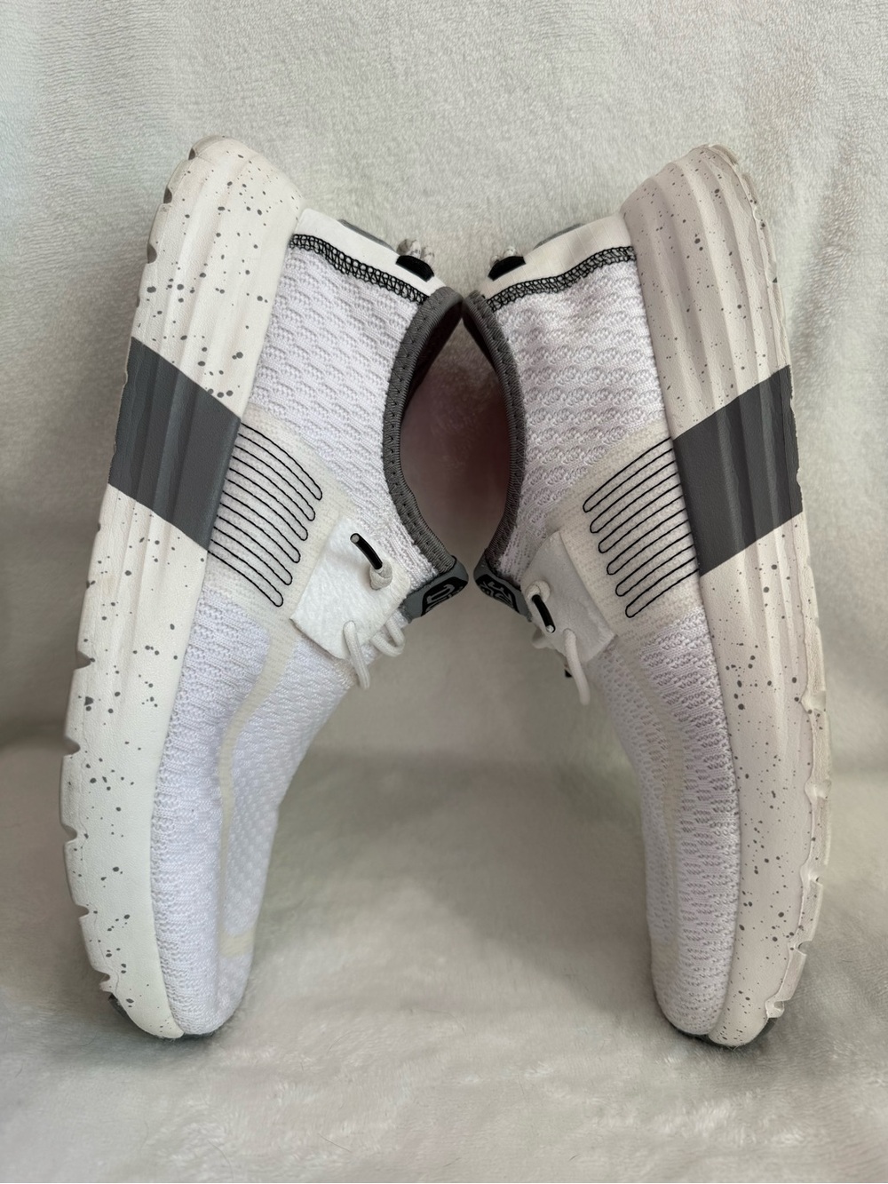 HEYDUDE Wendy Stretch Sox White Gray Slip On Shoes Women’s 10 EU 41 - Picture 3 of 8
